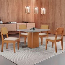 Mesa De Jantar Eloise 90cm  4 Cadeiras Moderna