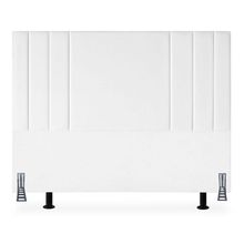 Cabeceira Cama Box 100 Cm Suede Solteiro Frame Estofada Branco