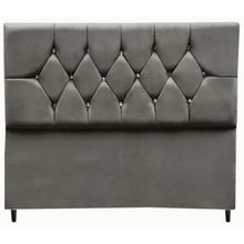 Cabeceira Cama Box Estofada Casal 140 Cm Geovana Suede Cor:cinza - qualidade superior