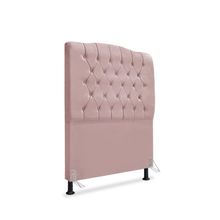 Cabeceira De Cama Box Solteiro 90 Cm Dunas - Veludo Rose.