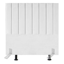 Cabeceira Estofada Cama Box Solteiro 90 Cm Catarina Corino E Frame Cor:branco