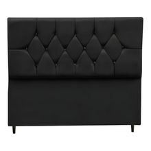 Cabeceira Estofada Cama Box Solteiro 90 Cm Suede Nina Cor:preto