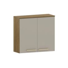 Armário Aéreo 80cm 2 Portas Isis Luciane Móveis Avelã-mocca