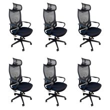 Kit 6 Cadeiras De Escritório Oficial Verona Apoio