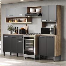 Armário Cozinha pacta Arizona Essence Carvalho/preto Carraro