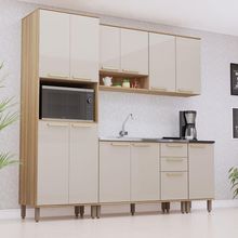 Cozinha Modulada Compacta 5 Peças Sem Tampos E Sem Pia Isis