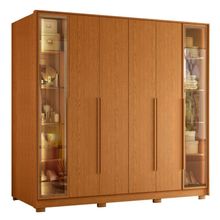 Guarda Roupas Casal Reflecta Com Led 6 Portas 4 Gavetas Monterrey Madeirado