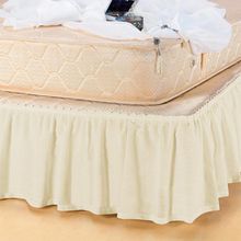 Saia Box Pratic Queen Para Box Conjugado 1 Peça 100% Poliéster - Marfim