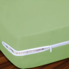 Capa De Colchão Solteiro Anjos E Sonhos 1 Peça 100% Algodão - Verde