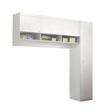 Guarda Roupa Infantil Eloisa 1 Porta Com Modulo Aéreo Branco Brilho - Phoenix Baby