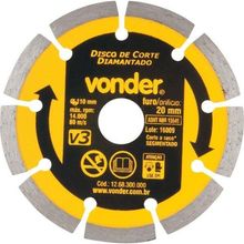 Disco De Corte V3 110 X 20mm Para Construção - Vonder