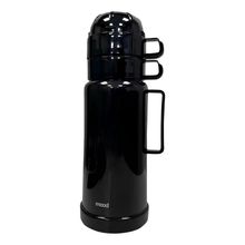 Conjunto De Garrafa Térmica Com 2 Xícaras 1l Preta - Mood