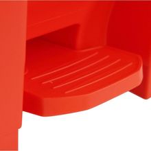 Lixeira Plástica Com Pedal 50l Vermelha Grande áreas Externas - Nobre