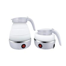 Chaleira Eletrica Dobravel Jarra Bule Silicone 600w 110V 600ml Portatil Compacta E Prática branco