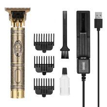 Maquina De Cortar Cabelo Barba Buda Profissional Aparador - Barba E Cabelo, Lâmina T, Usb