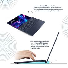 Notebook VAIO FE16 AMD Ryzen 7-5825U Linux 8GB RAM 512GB SSD 16 IPS WUXGA Antirreflexo - Cinza