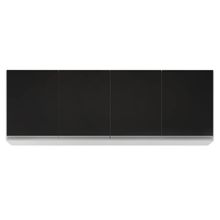 Armário De Cozinha Aéreo 160cm 4 Portas Nevada Branco/preto - Lumil