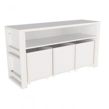 Rack Com Baús Infantil E Porta Livros Larissa 100% Mdf