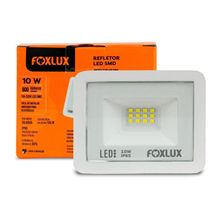 Refletor Led Foxlux 10w 6500k Bivolt Branco