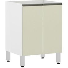 Balcão Sem Tampo 60cm Branco Com Kashmir