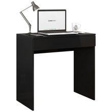 Escrivaninha Retangular Loft Minimalista 1 Gaveta MDF 80CM Preto