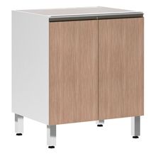 Balcão Sem Tampo 70cm Branco Com Cumaru