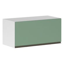 Armário Basculante 80cm 1 Porta Branco Polar C/Verde