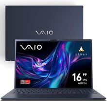 Notebook Vaio FE16 AMD Ryzen 7-5825U Linux 8GB RAM 256GB SSD 16 IPS WUXGA Antirreflexo Cinza Grafite