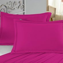 Porta Travesseiro Matelado Nobre 2 Peças Malha 100% Algodão - Pink