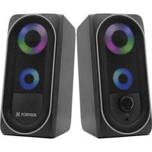 Caixa De Som Gamer Multimídia Fortrek Black Hawk Rgb Preta