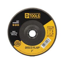 Disco Flap Disc 7'' Grão 120 Para Lixamento Em Metais E Madeira
