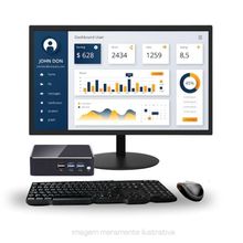 Mini Pc Tob I3-4012y Com 8gb Ram Com 120gb Ssd E Monitor 21.5 + Teclado + Mouse