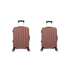 Kit Mala De Viagem Fortt ABS 2 Peças Rose