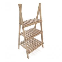 Organizador 3 Níveis Vazado Madeira Natural Multiuso