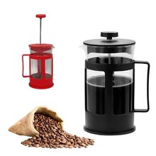 Cafeteira Francesa Prensa Inox Cremeira Vidro Cha Cafe 350ml