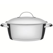 Caçarola Rasa Tramontina Allegra Em Aço Inox Com Fundo Triplo 24 Cm 4,2 L 62653240