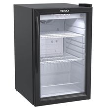 Expositor De Bebidas Venax 100 Litros Vv Led Branco Preto Fosco 110V 25926