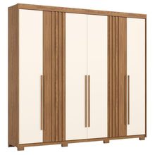 Guarda Roupa Casal 6 Portas Norton Nature-off White - Móveis Henn Nature-off White