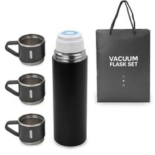 Garrafa Térmica Parede Dupla 3 Copo Aço Inox Squeeze 500ml Bege
