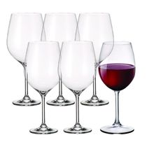 Jogo 6 Taça Para Vinho Tinto 740ml Em Cristal Transparente Wolff