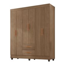 Guarda Roupa Casal Lite 6 Portas Carvalho Oak - Móveis Leão