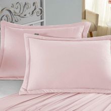 Porta Travesseiro Matelado Nobre 2 Peças Malha 100% Algodão - Rosa