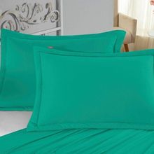 Porta Travesseiro Matelado Nobre 2 Peças Malha 100% Algodão - Jade