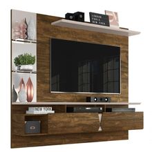 Painel Para Tv Intense Canela Com Off White - Lukaliam Móveis