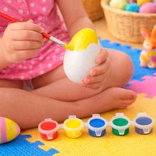 Ovos Coelhos Páscoa Para Pintar Colorir Com Pincel Kit 30pçs