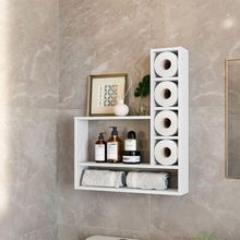 Suporte Para Papel Higiênico Decorativo Romenia Branco