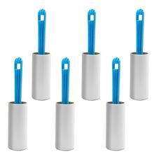 Kit 6 Removedor De Pelos Adesivo Giratório 60 Folhas 20cm