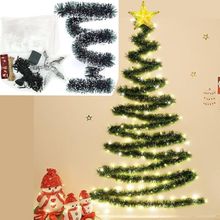 Árvore Natal De Parede 100 Lâmpadas LEDs Enfeite De 9m 220v