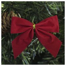 Enfeite Árvore Natal Laço Vermelho 7cm 24 Unidades