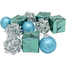 Kit 22 Pendentes Enfeite Bolas Presente Árvore Natal De 4cm